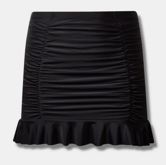 torrid Other - Torrid Black Ruched Swim Skirt